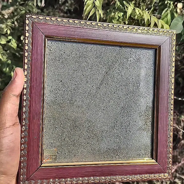 raw pyrite dust frame