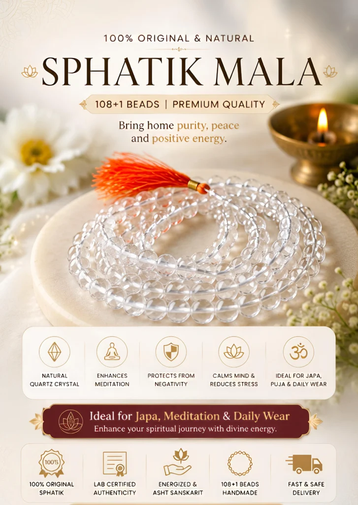 Sphatik Mala With Lab Certificate