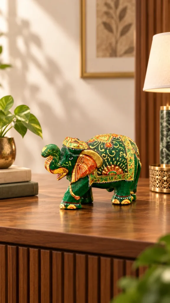 Green Aventurine Elephant Statue