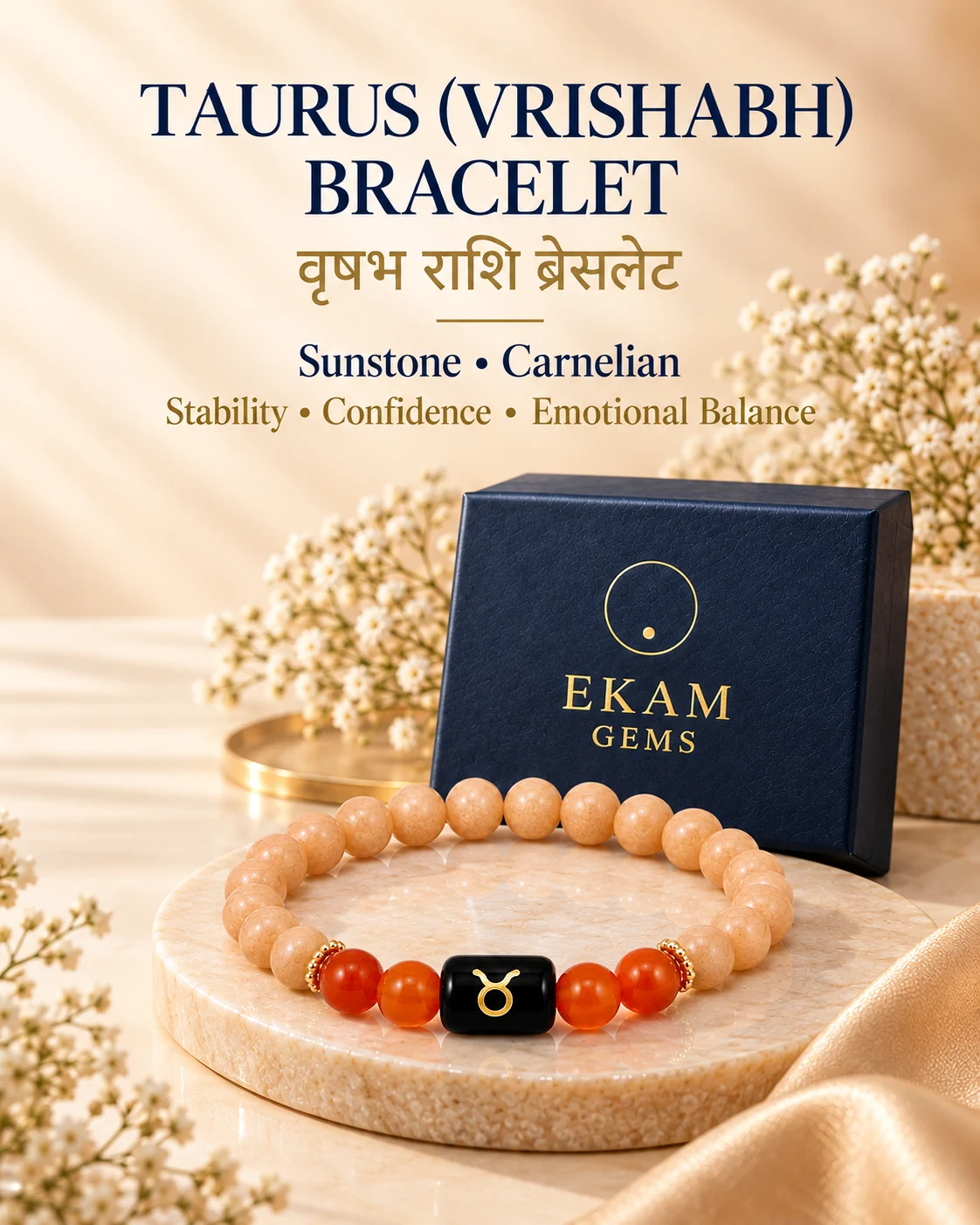 Taurus Zodiac Venus Bracelet-from Ekam Gems
