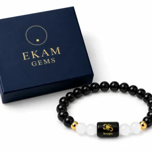 scorpio bracelet with ekam gems box